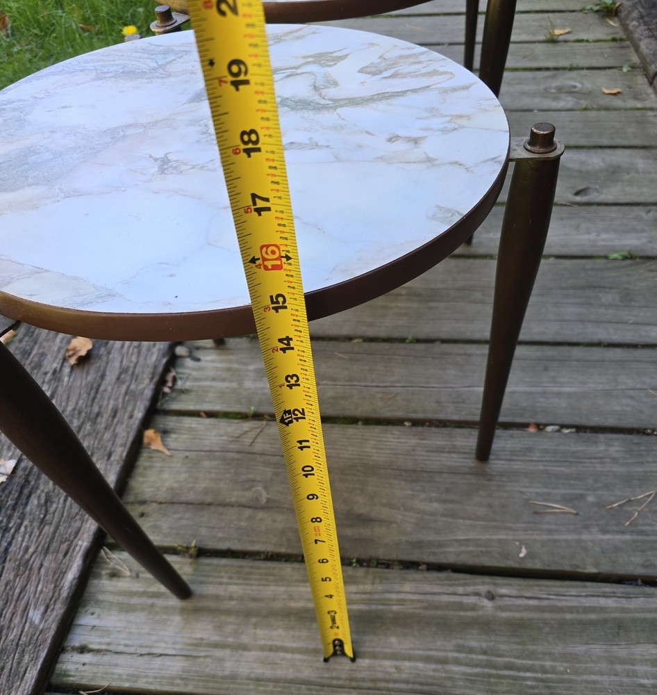 Mid Century Vintage Stacking Tables 3 MCM Nesting