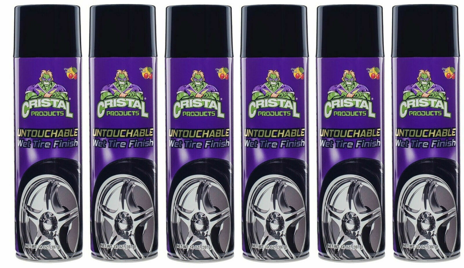 CRISTAL UNTOUCHABLE WET TIRE FINISH 13 OZ (Pack of 6 or 12 Cans)