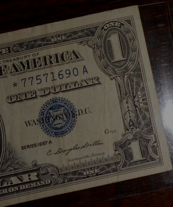 1957 A Silver Certificate Star Note EXTRA FINE CIRCULATED - * 77571690 A