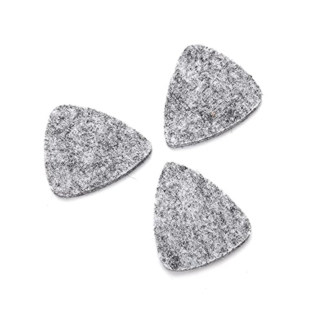 10 PCs Wool Felt Guitar Picks Ukulele Picks Plectrums with Solid Leather Thin...