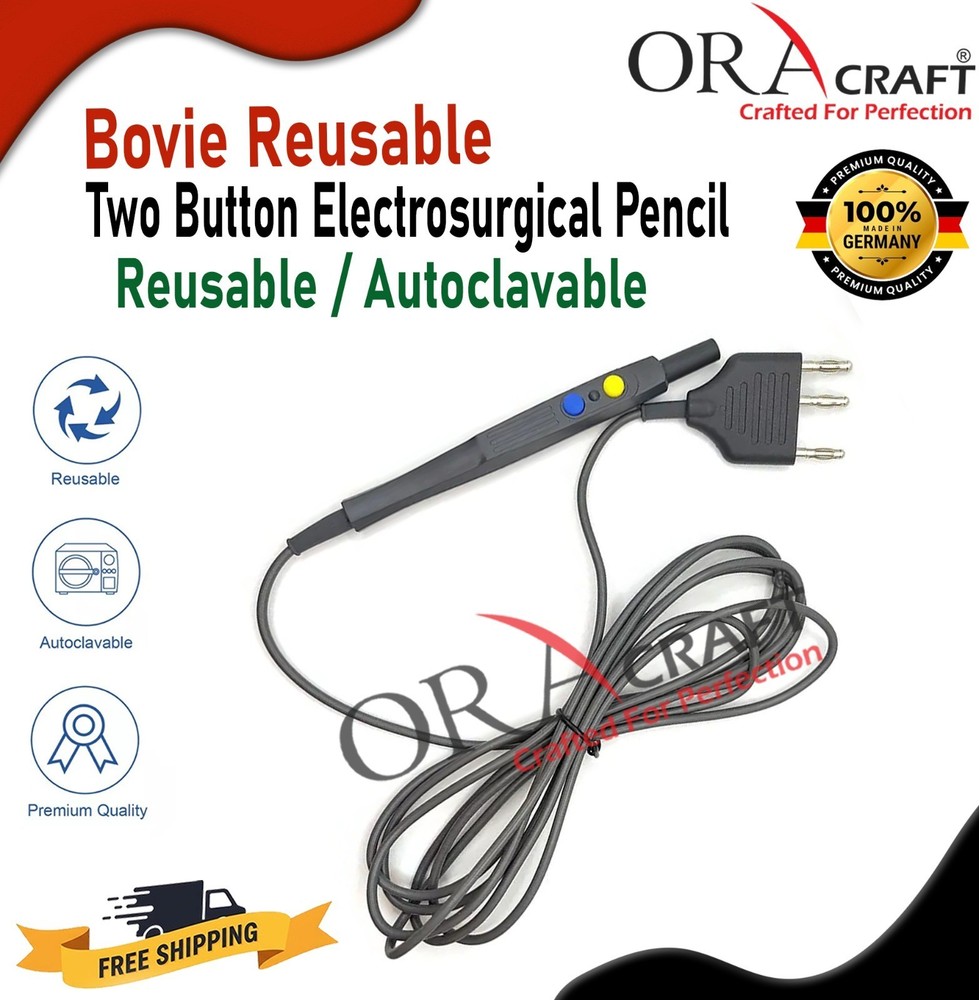 Bovie Reusable Two Button Electrosurgical Pencil Reusable / Autoclavable