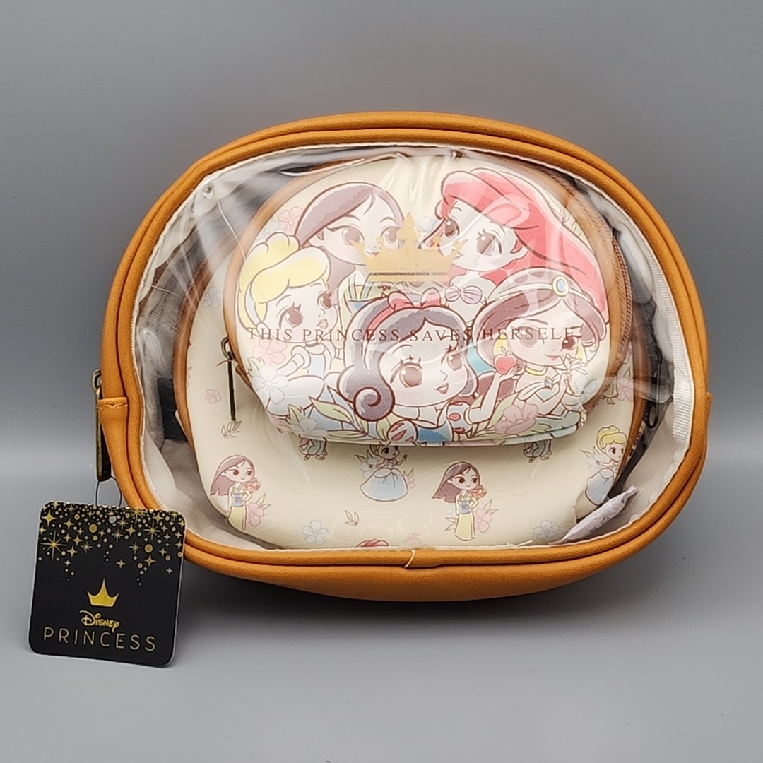 Disney Loungefly Disney Princesses Cosmetics Bag Set OF 3 New With Tags