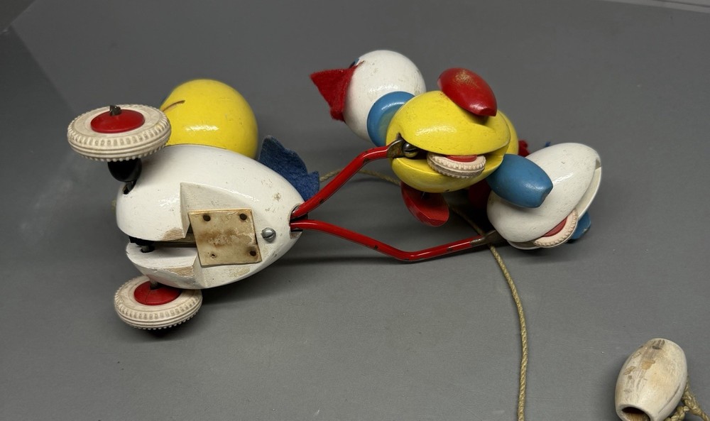 Vintage Brio Three Duck Pull Toy ~ Wooden