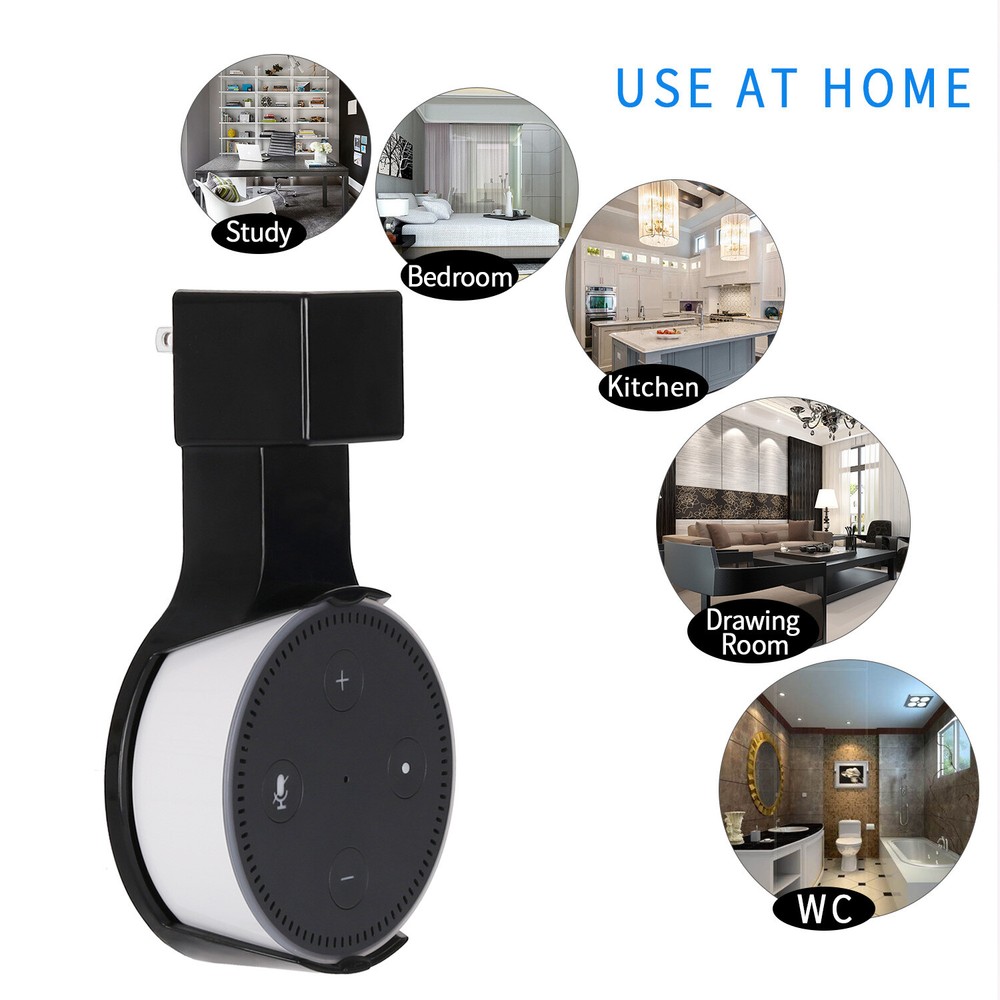 2-in-1 Wall Charging Charger Plug Bracket Mount Holder for Amazon Echo Dot 2
