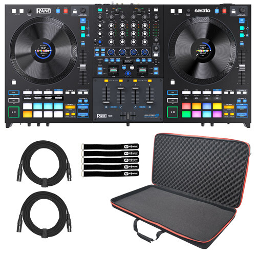 Rane FOUR Advanced 4 Channel Mixer Stems Serato DJ Controller w Soft Case