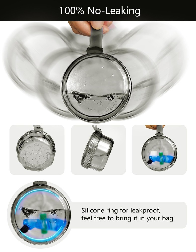 Leakproof Denture Case Denture Soaking Cup False Teeth Container, Dental Denture