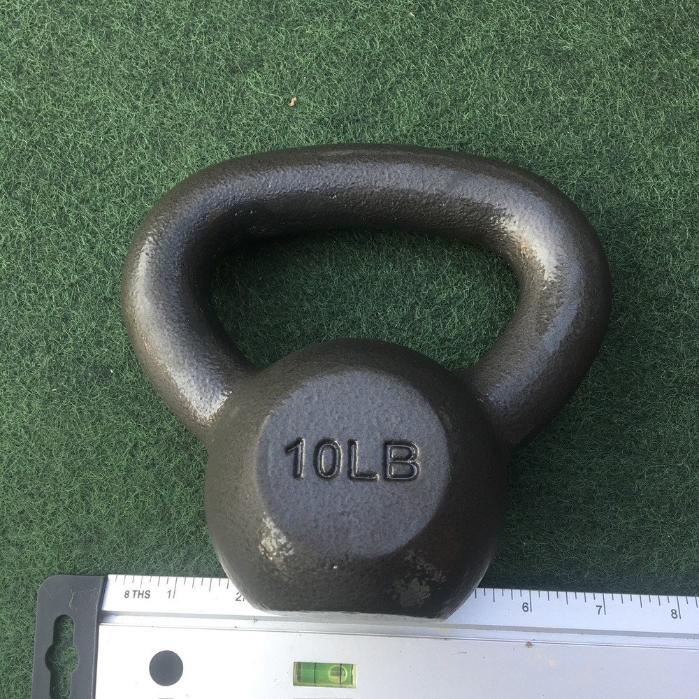 10lb Solid Cast Iron Kettlebell for Home Strength Training (Open Box)