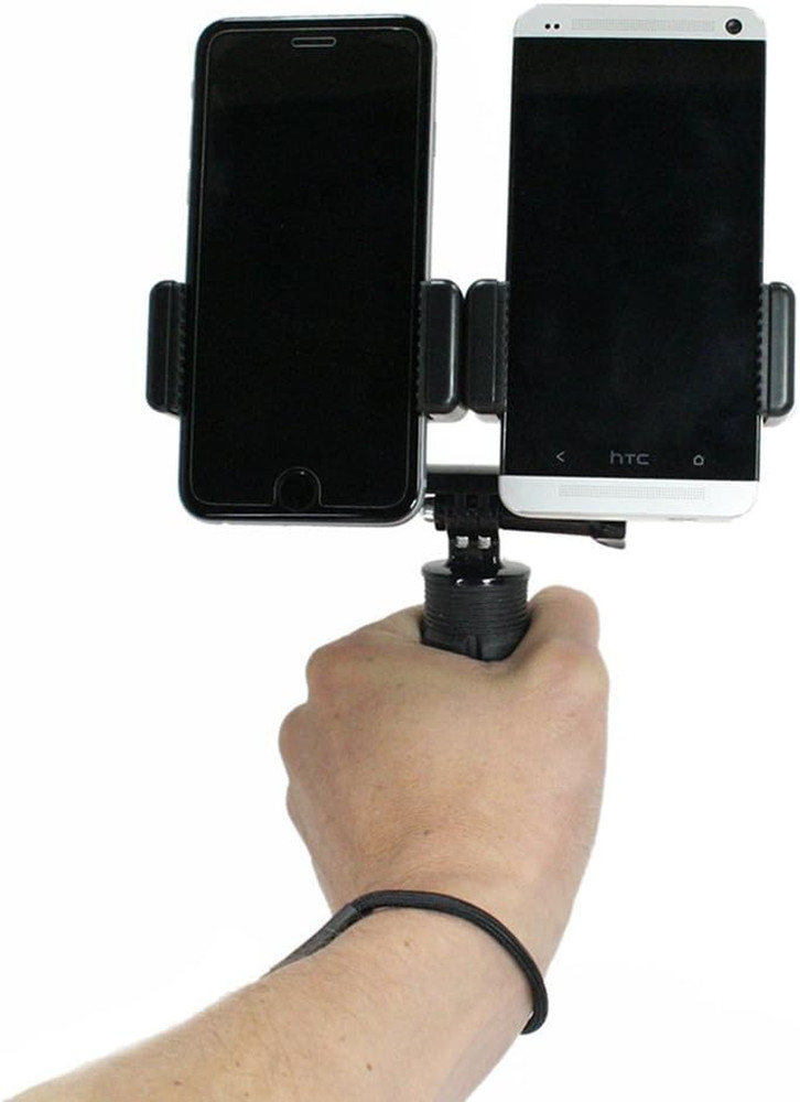 Dual Device Hand-Held Stabilizer for Cell Phone or Gopro Camera. Compatible w...