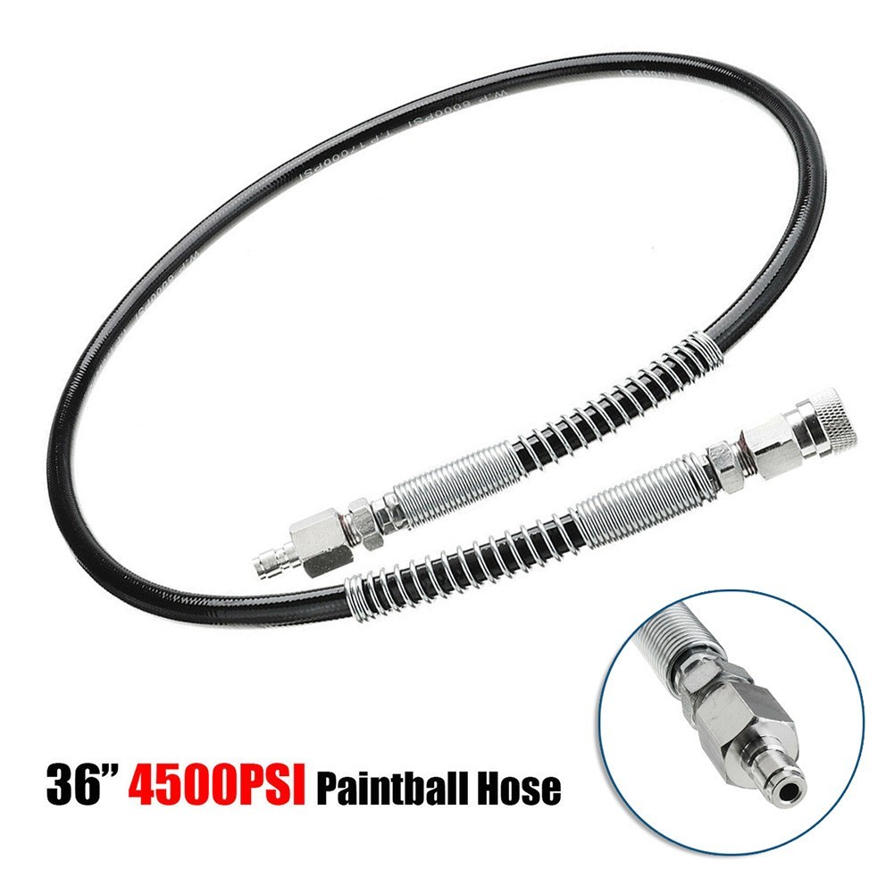 Braided Hose for 4500PSI For HPA SCUBA PCP Tank Fill with Quick Release Black
