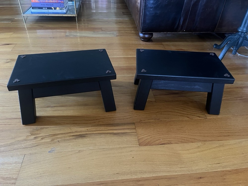 Custom Oak Speaker Risers / Stands - Ebony Stain