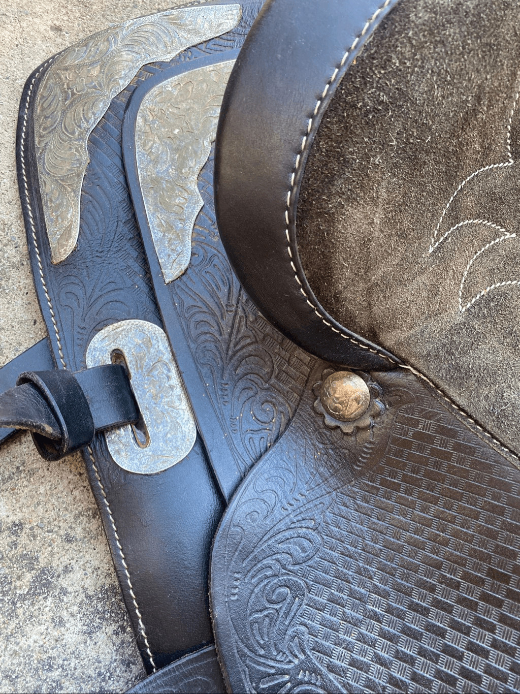 Vintage B Bar B Saddlery Western Horse 16” Saddle Black