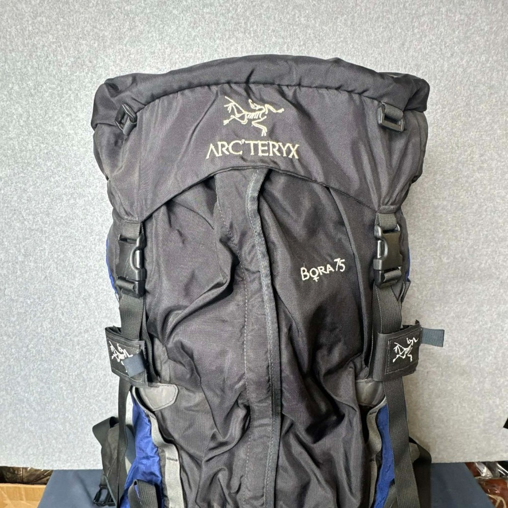 Arc'teryx Bora 75 Backpack Hiking Camping Internal Frame Black Blue Large Pack