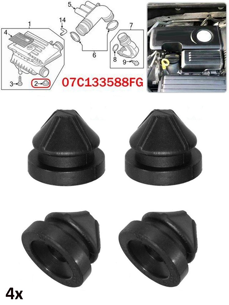 Buffer Cushion 07C133588G For SCIROCCO (2015-2016) Grommet Plastic 4pcs