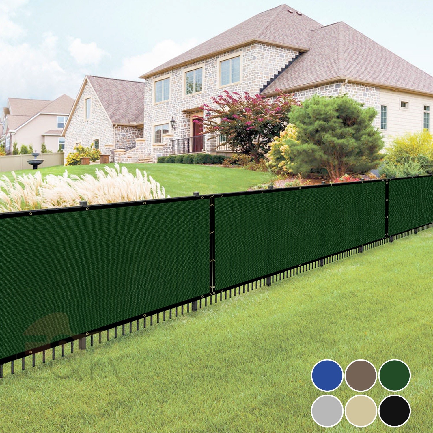 E&K Privacy Fence Screen Garden 4/5/6/8' Windscreen HDPE Fabric Mesh Shade Cover