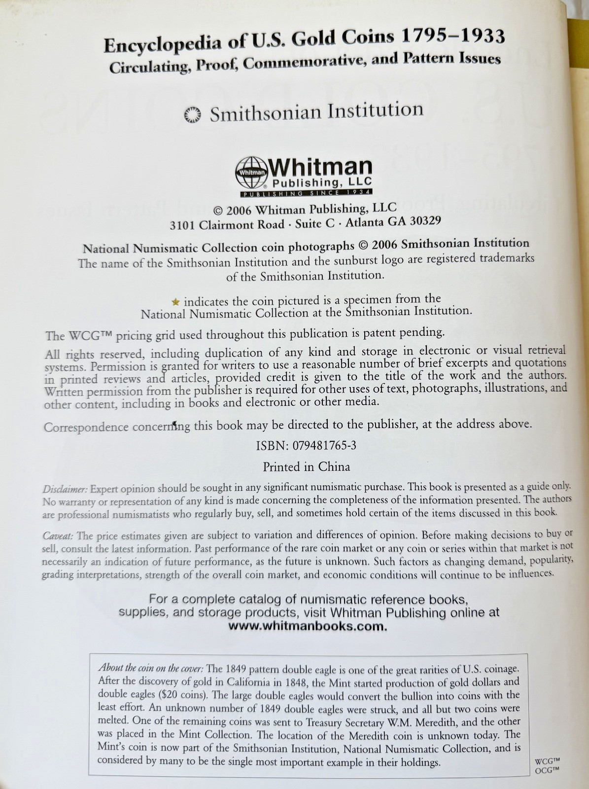 Encyclopedia of U.S. Gold Coins: 1795-1933, Circulating, Proof, Commem, Pattern