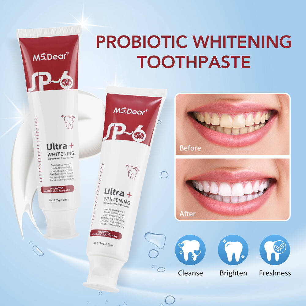 2Pcs Super Probiotic SP-6 Toothpaste, Probiotics Bright White Toothpaste, Sp 6