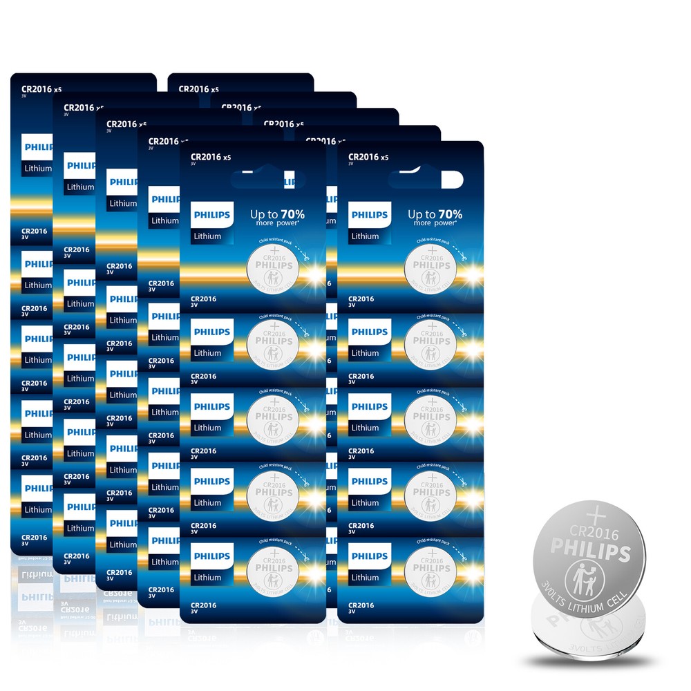 20x Philips 3V CR2016 Lithium Battery CR 2016 BR2016 DL2016 Remote Button Cell