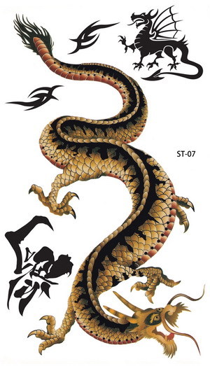 Supperb® 6-pack Mix Dragons Temporary Tattoo