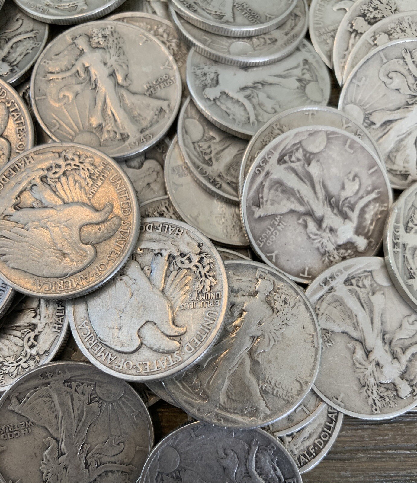 Walking Liberty Half Dollars 90% Silver Circulated CHOOSE QUANTITY FREE SHIPPING