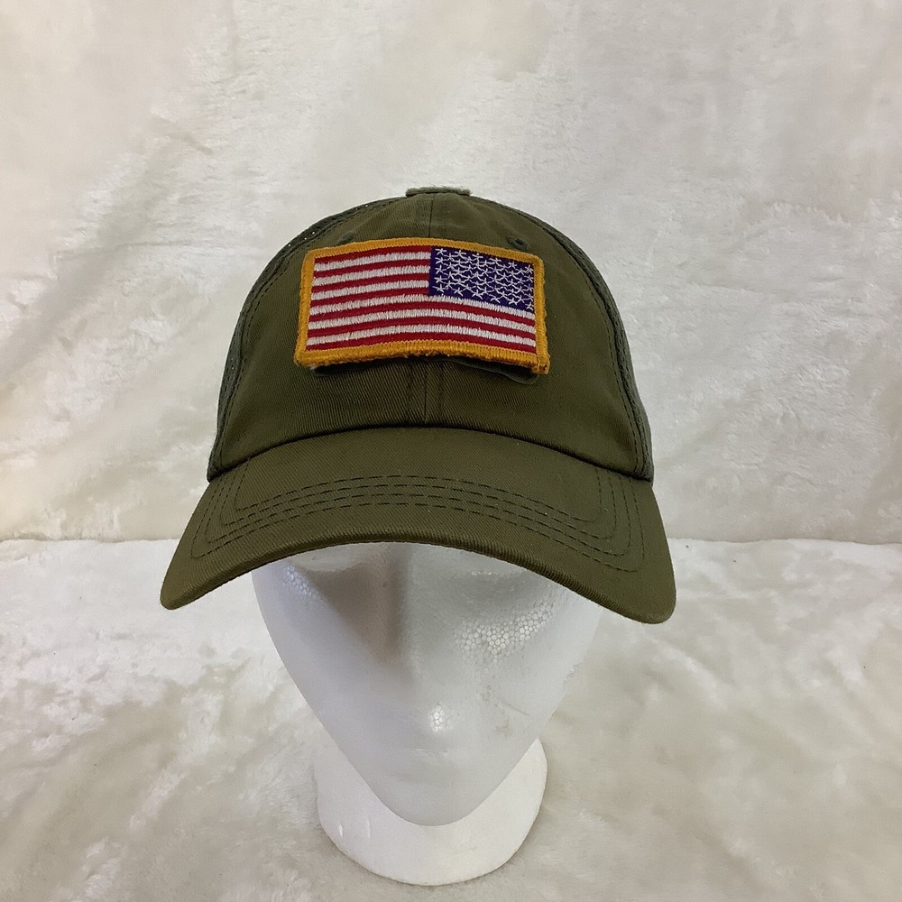 CONDOR TACTICAL MESH ADJUSTABLE GREEN HAT HOOK & LOOP W/2 PATCHES
