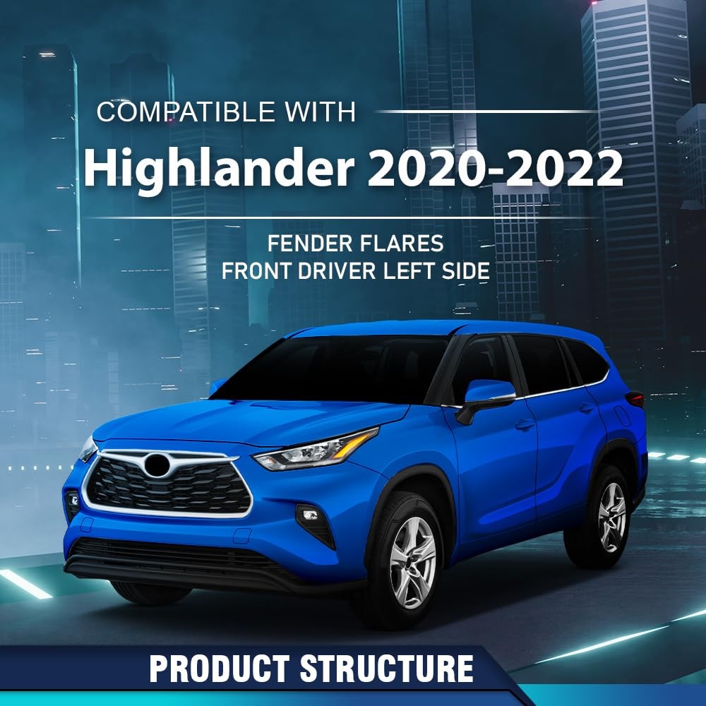 Fender Flare Front Driver Side for Highlander 2020-2022 750860E040