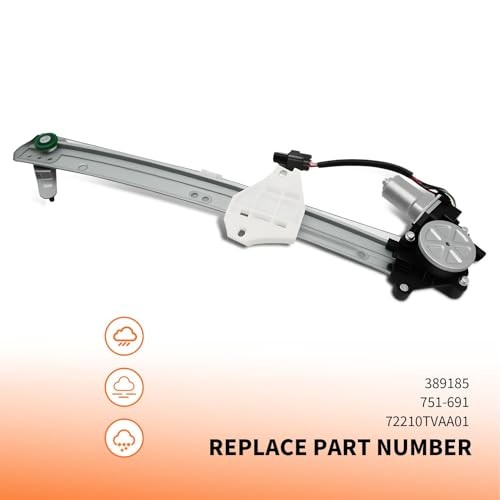 Power Window Regulator W/Motor Front Right Passenger Side Compatible with