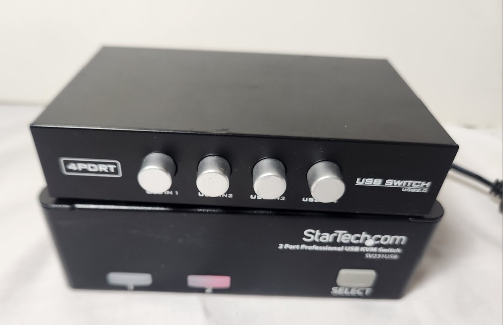Startech.com 2 Port Professional USB Switch Kit SV231USB WITH 4 Port Attached