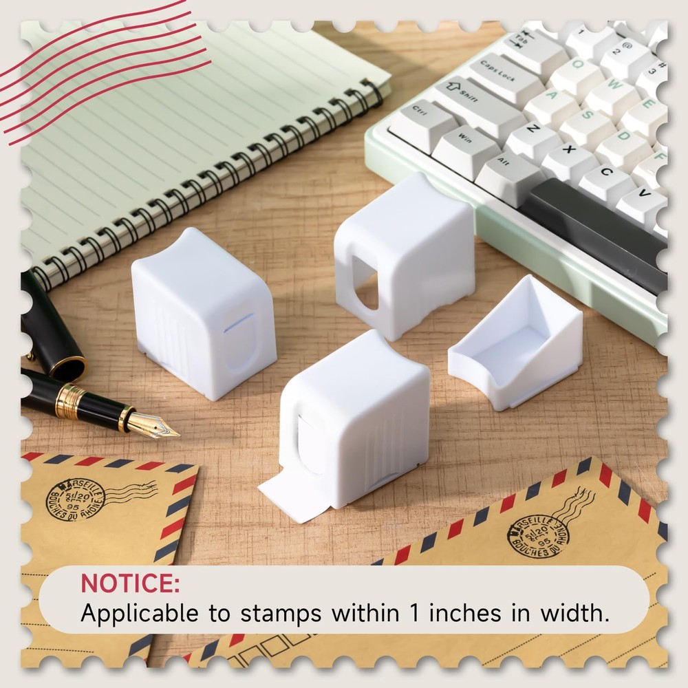 Maitys 6 Pcs Stamp Roll Dispenser Postage Holder for White