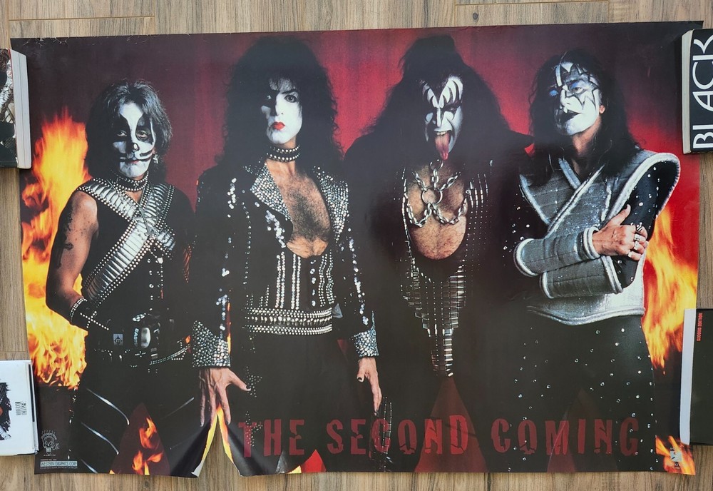KISS The Second Coming 1996 Reunion 35x23 Sony Signature Poster SMALL RIP COOL!