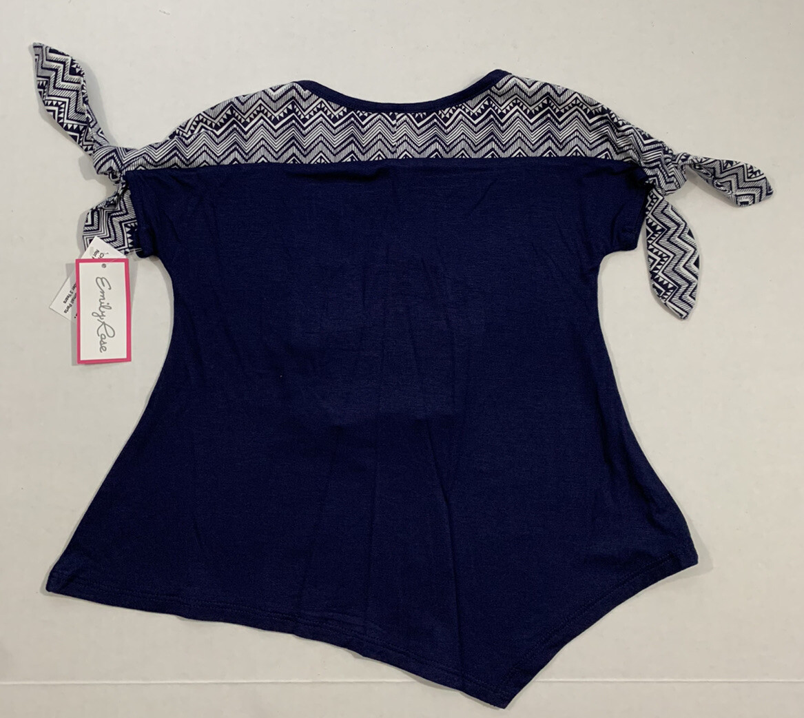 Emily Rose NWT Size 5 Boutique Navy Sequins Flower Top Legging Outfit SUPER SOFT