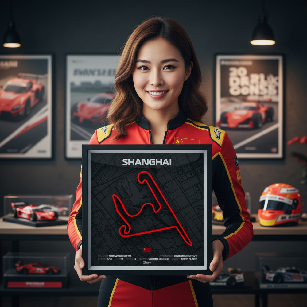 Shanghai Circuit 3D Shadow Box – Chinese GP Wall Art