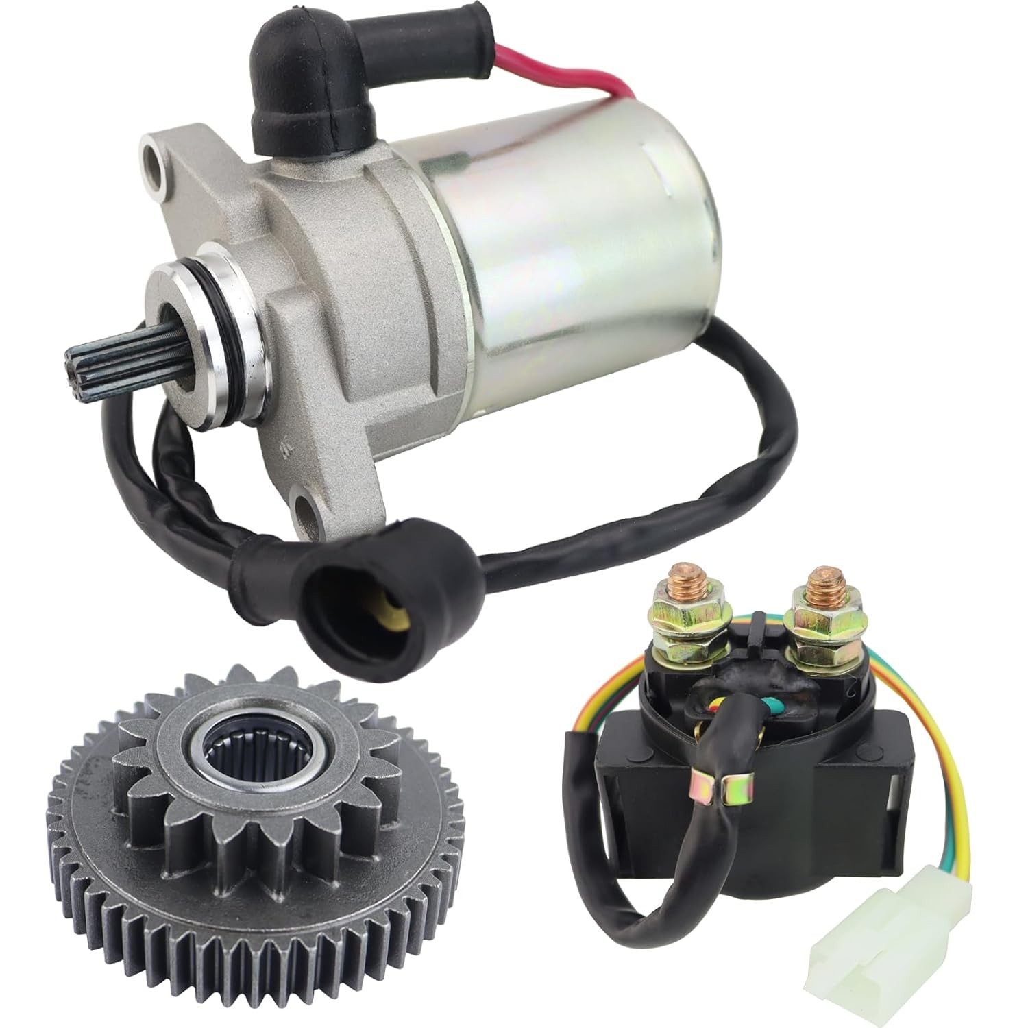 Starter Motor & Gear & Relay for Can-Am DS70 DS90 X 2008-2023, DS70...