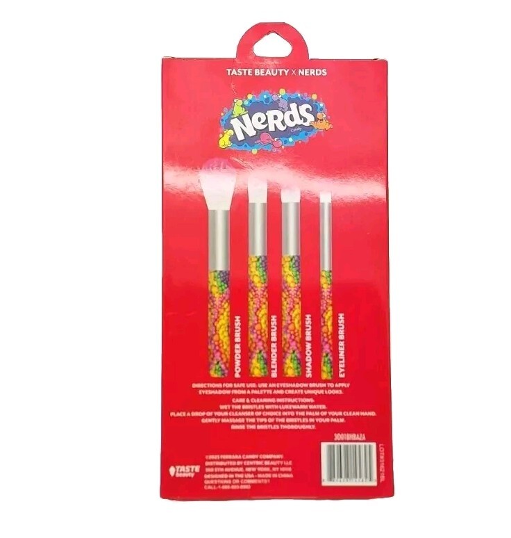 NERDS COSMETIC MAKE UP BRUSH SET NEW