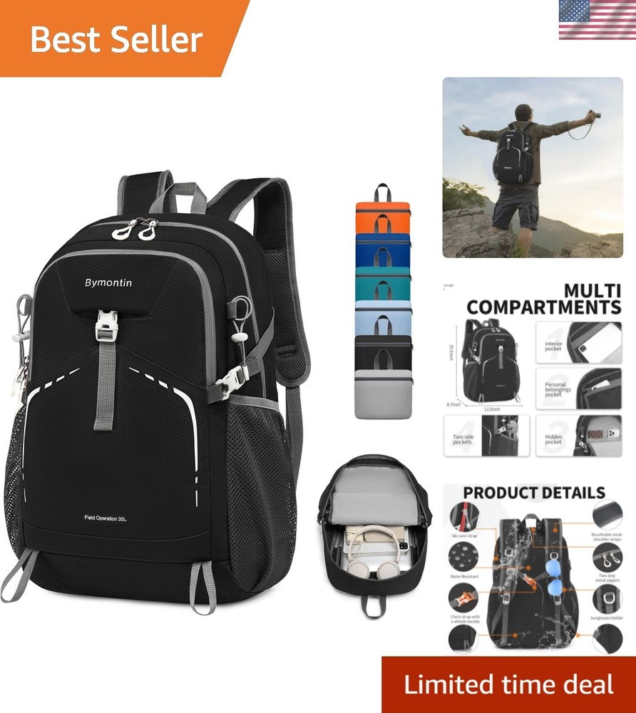 35L Lightweight Packable Backpack – Durable Foldable Daypack for Travel, Hiki...