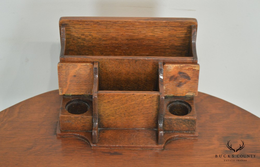 Mission Oak Half Round Desk