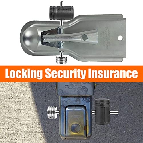Trailer Tongue Coupler Lock Adjustable Trailer Coupler Pin Lock, 1 Pack Silver