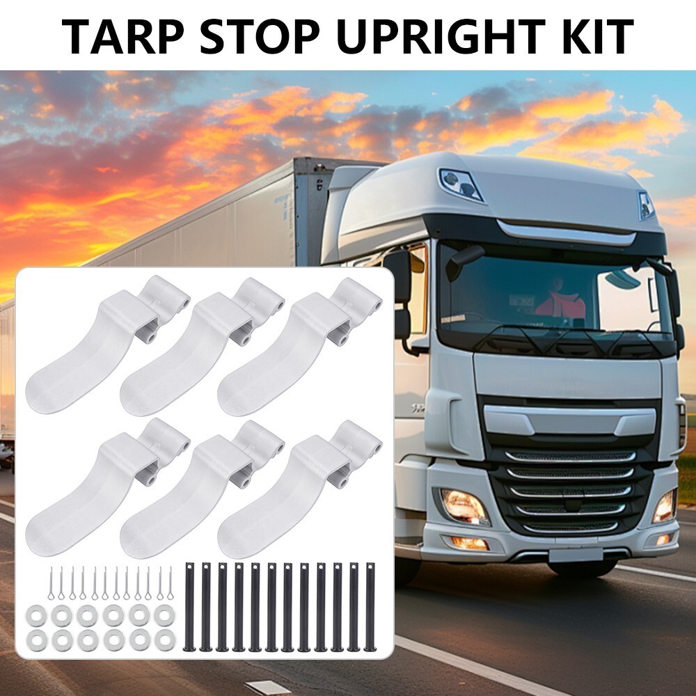 6PK Quick Release 3"Upright Tarp Stop, Replace Rusted Stops on Roll Tarp Systems