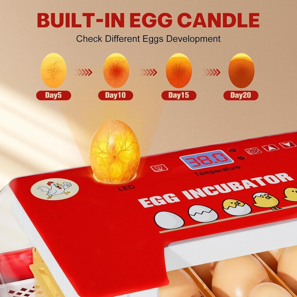 35 Eggs Incubator Automatic Pet Bird Chicken Hatcher Incubators for Hatching Egg