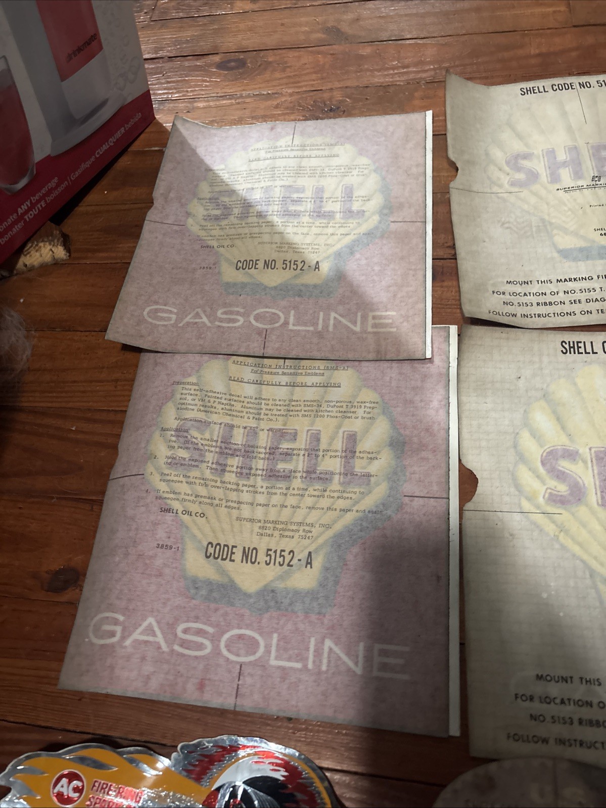 Vintage Gasoline Sticker Lot 1970s