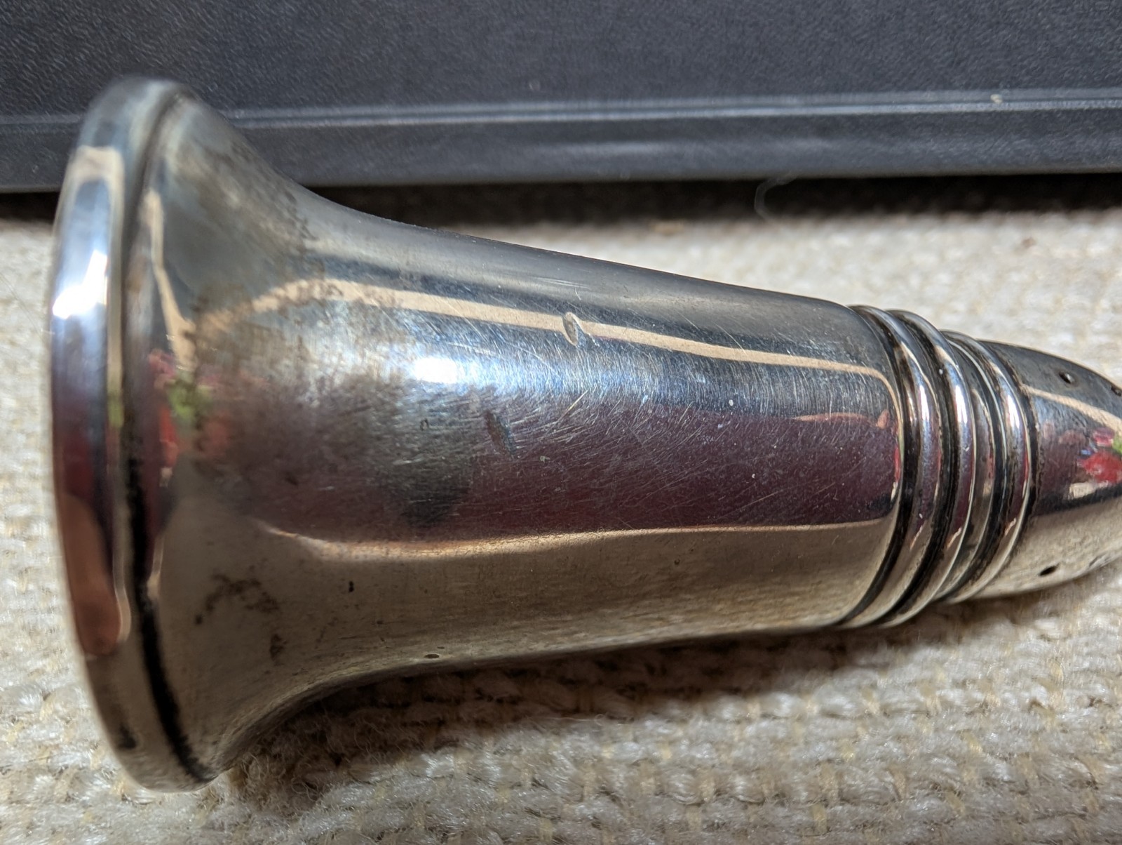 Vtg Crown Tall Sterling Silver Salt &Pepper Shaker Glass Lined 3.39oztw 260339