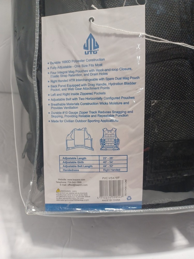 UTG 547 Vest- Black
