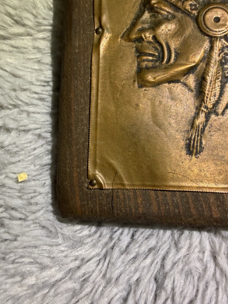 Vintage Native American Copper Plaque.