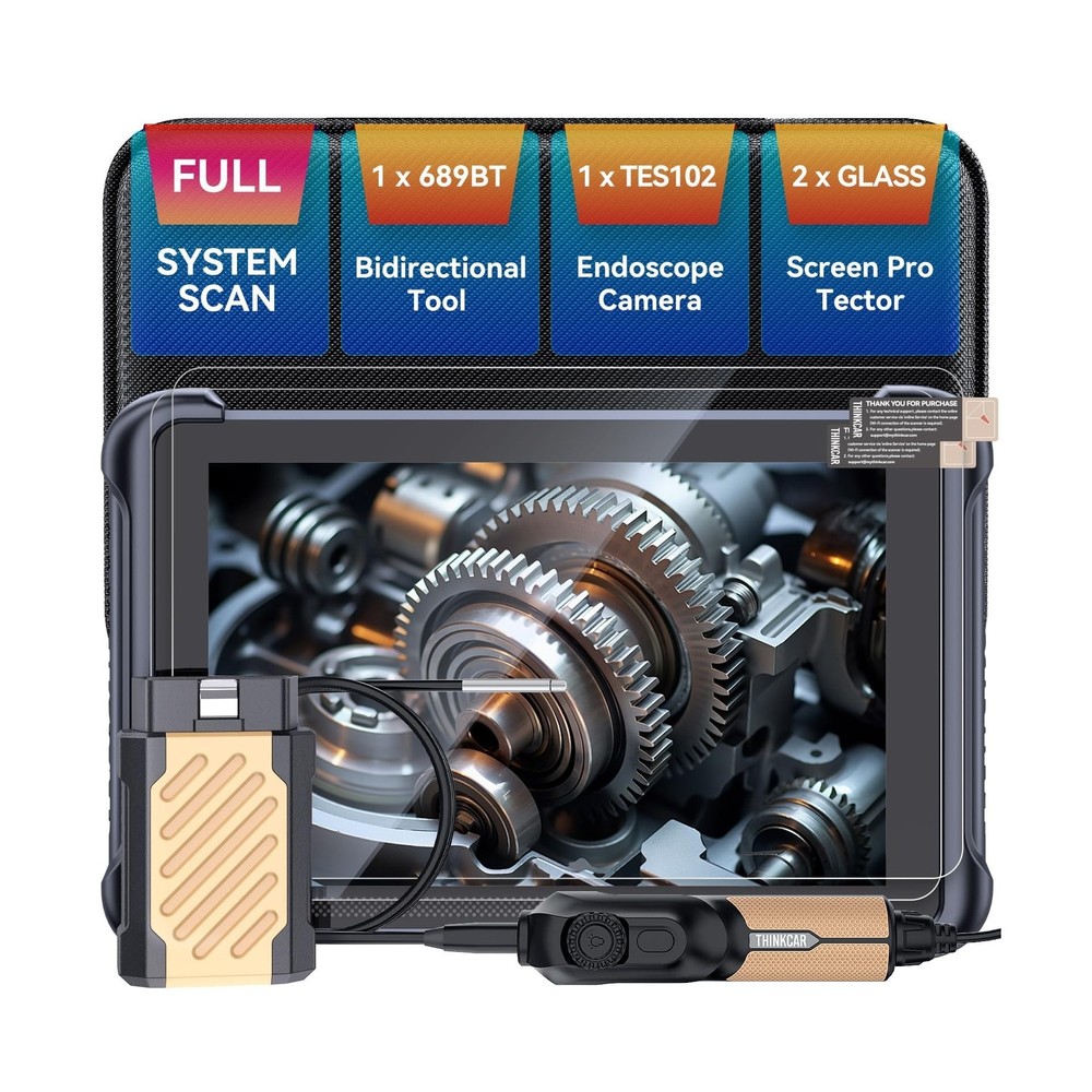 THINKSCAN 689BT Bidirectional OBD2 Scanner Endoscope Camera 3000+ Tests CANFD