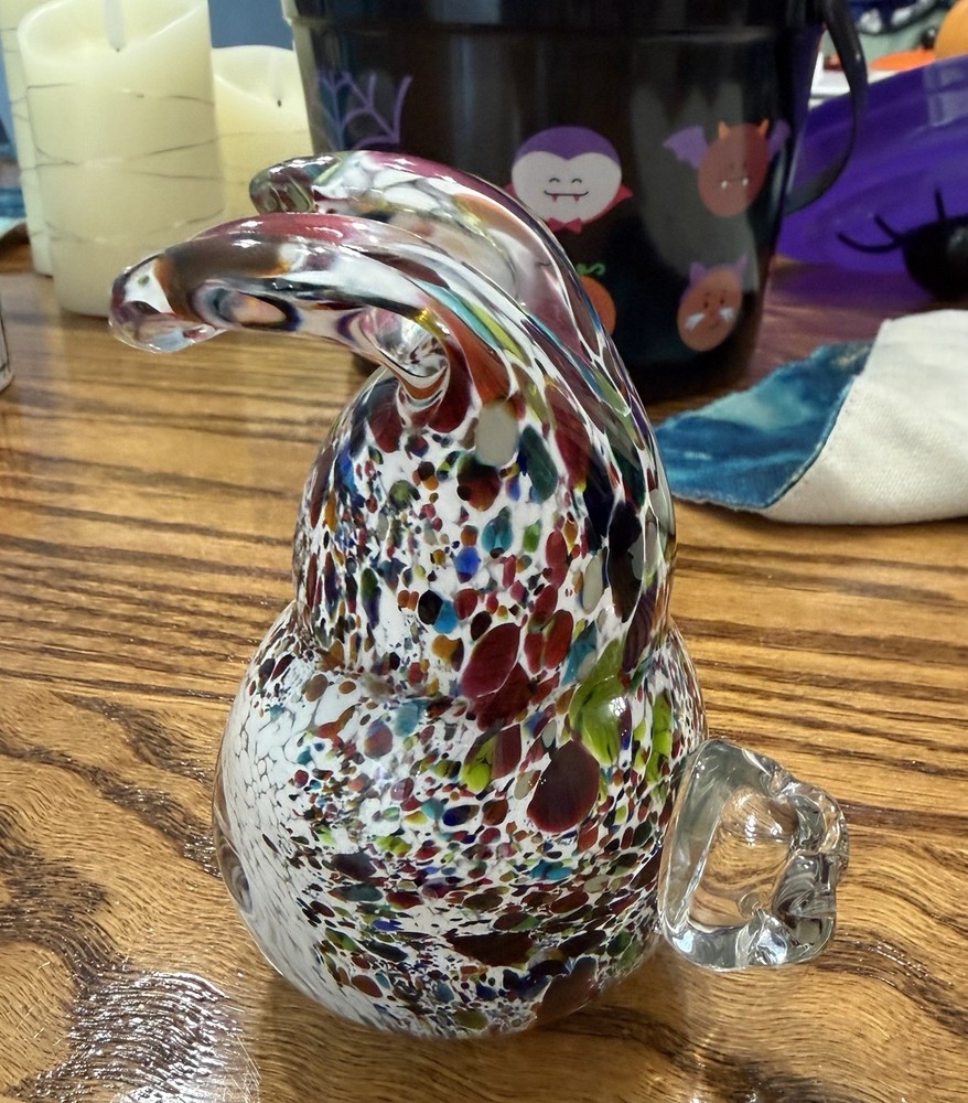 Hand Blown Glass Multi. Colored Bunny