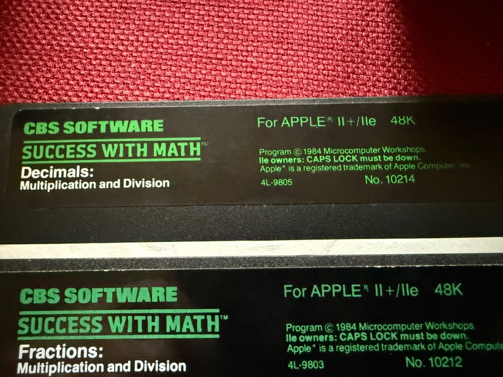 Apple 5.25 Software - MASTERTYPE + Key Perfect.. tested to work on Apple 2c