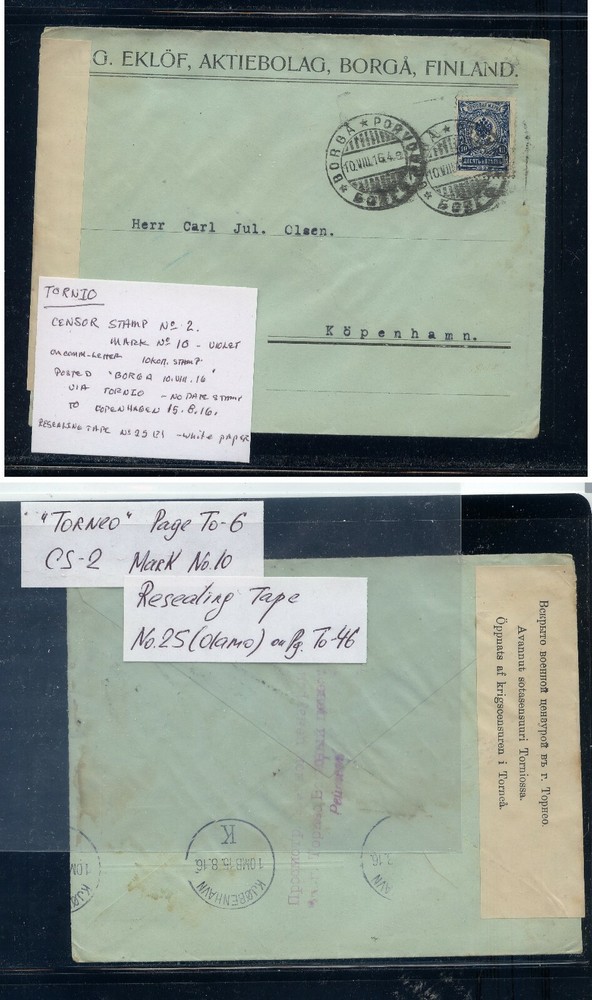 Finland  nice censor  cover  1916  see write up