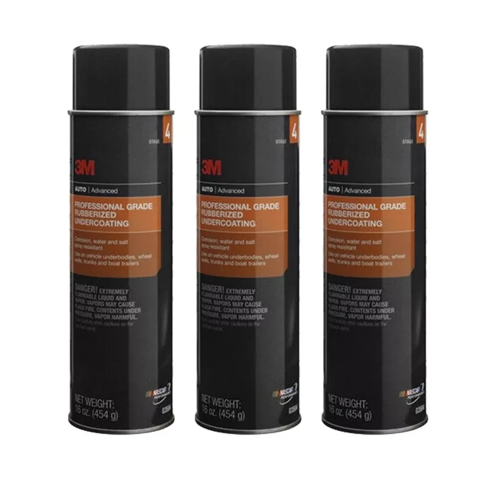 3 Pack -  3M 03584 Professional Grade Rubberized Undercoating Spray