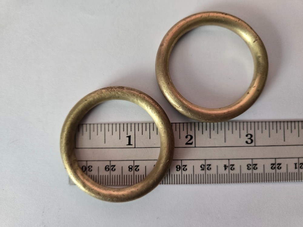 Horse Halter Brass Rings, Two Sizes