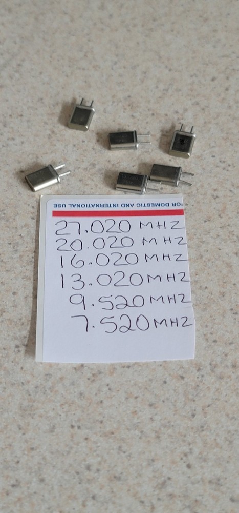 6 CRYSTALS FOR YAESU FT 101E HF TRANCEIVER