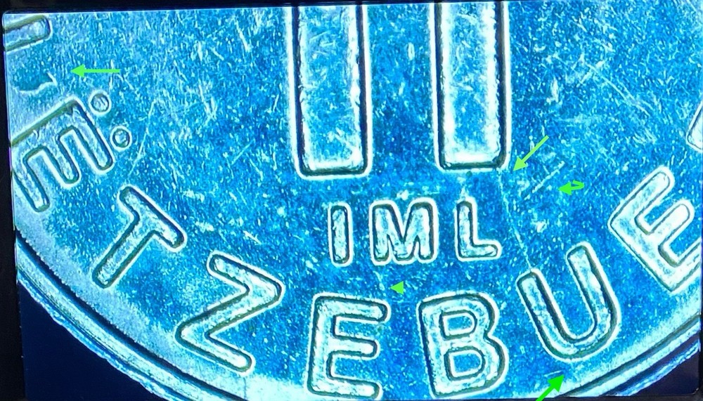 1990 Luxembourg 1 Franc Multi-Die Crack Errors